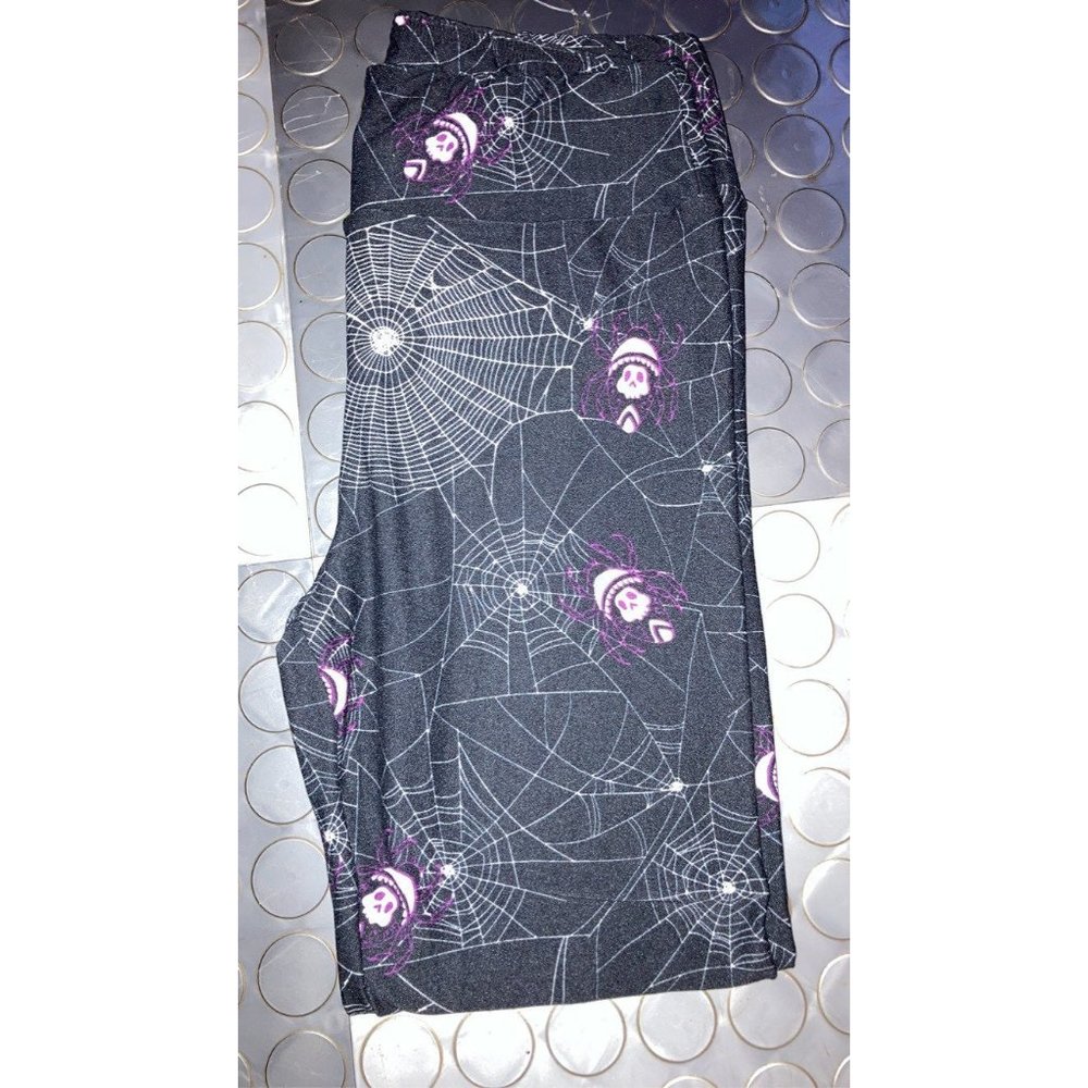 RARE OS Lularoe Pink Spider Web Leggings